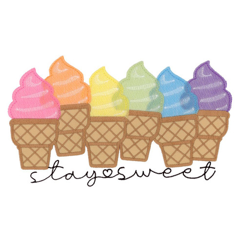 Ice Cream Applique 3