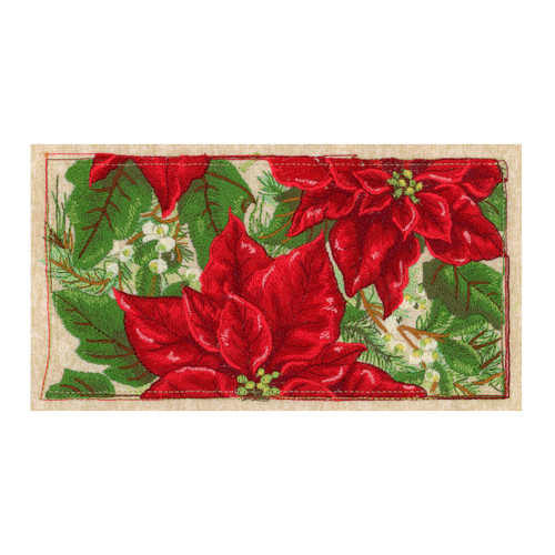 Poinsettia Stocking Tile 3
