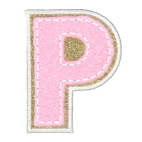 Collegiate Applique Alphabet P