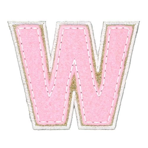 Collegiate Applique Alphabet W