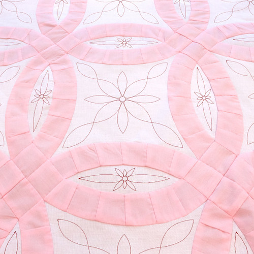 White Flowers Double Wedding Ring Quilting White Flowers Double Wedding Ring Quilting