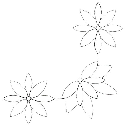 White Flowers 1 Corner