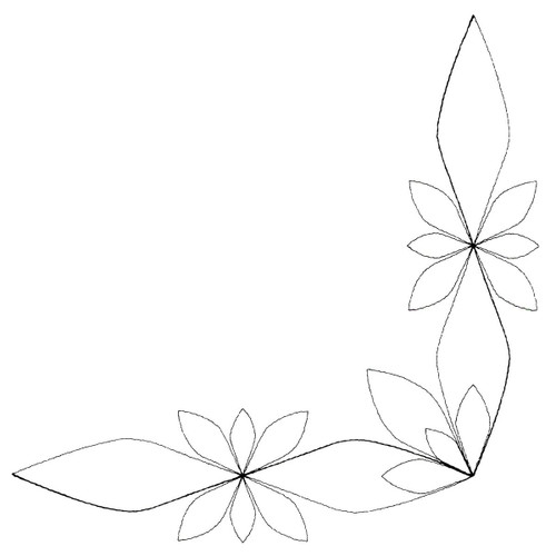 White Flowers 2 Border Corner