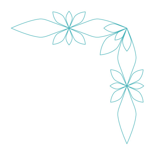 White Flowers 2 Border Corner | LAD90114 White Flowers 2 Border Corner | LAD90114