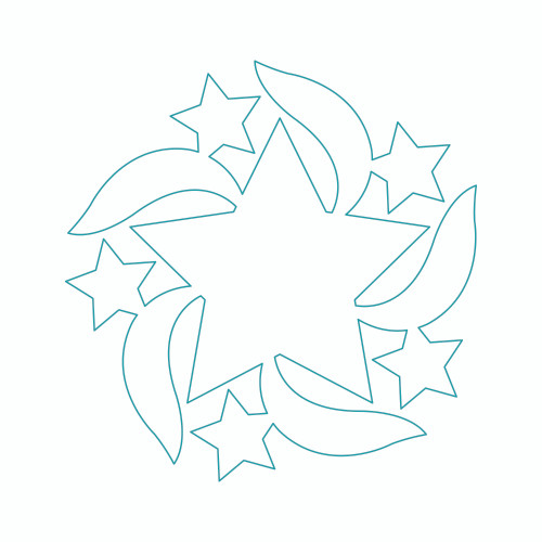 Stars Quilting Motif 4 Stars Quilting Motif 4