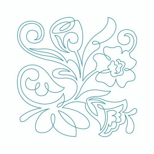 Floral Quilting Square 3