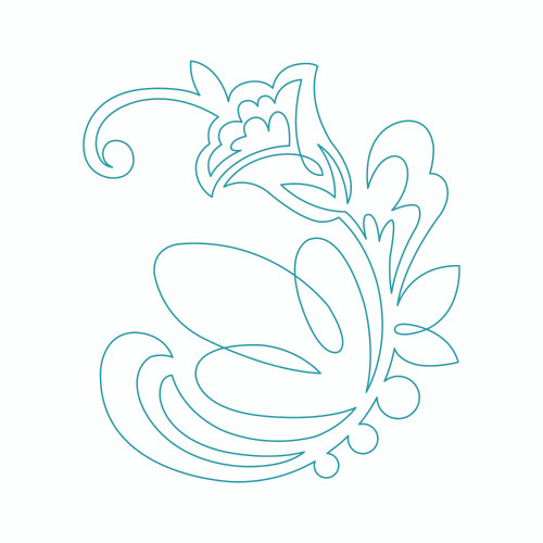 Floral Quilting Motif 5 Floral Quilting Motif 5