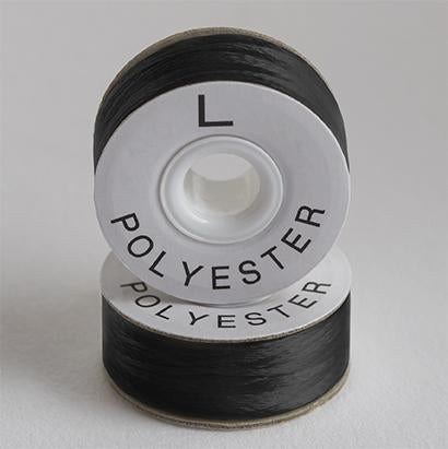 Steady Stitch Style L Paper Sides Polyester Prewound Bobbins - Black