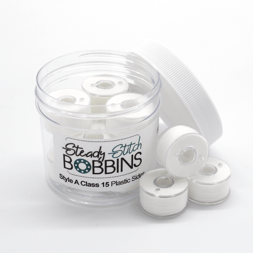 Steady Stitch Style A Class 15 Plastic Sides Spun Poly Prewound Bobbins