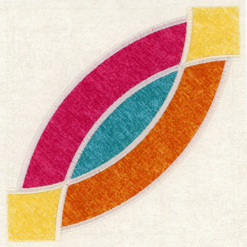 Double Wedding Ring Applique Block 3