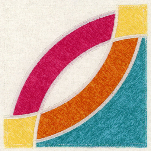 Double Wedding Ring Applique Block 4