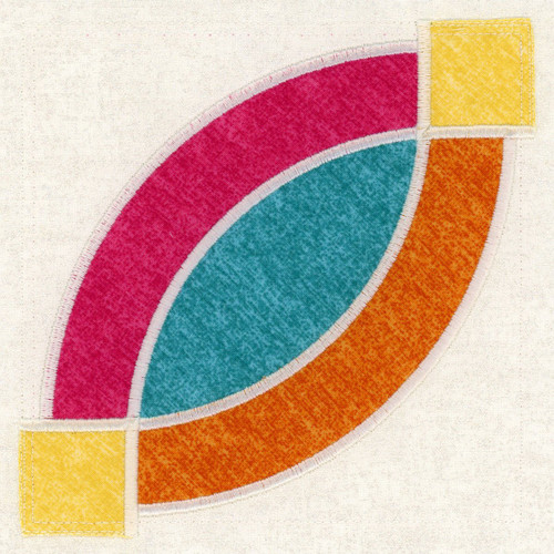 Double Wedding Ring Applique Block 8