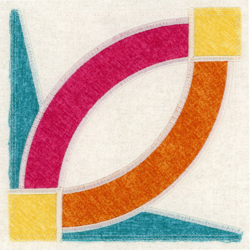 Double Wedding Ring Applique Block 10