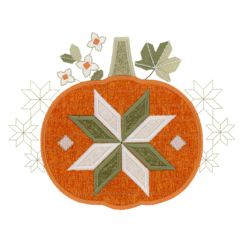 Quilt Block Pumpkin Applique 1