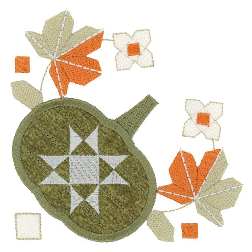 Pumpkin Applique Corner