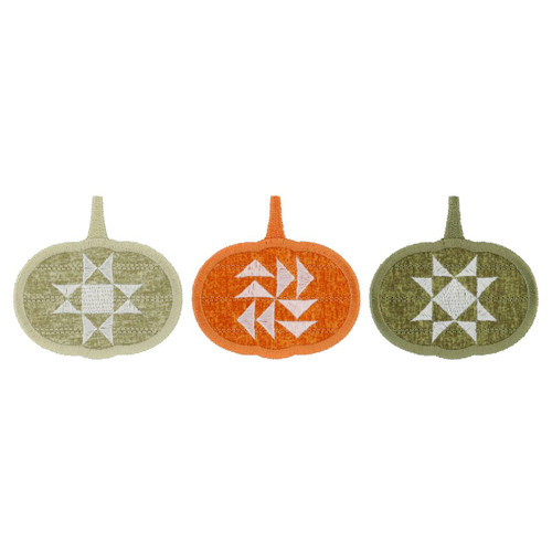 Three Pumpkins Applique Border