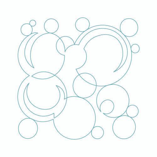 Modern Continuous Line Quilting Block 1