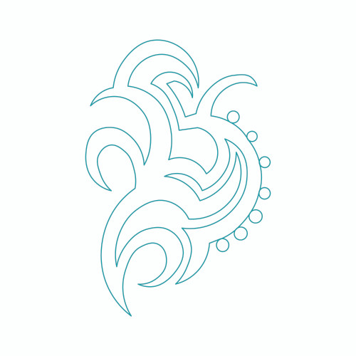 Modern Continuous Line Quilting Motif 10 Modern Continuous Line Quilting Motif 10