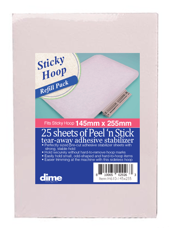 Sticky Hoop Pre-Cut Stabilizer - Peel N Stick - 145x255mm