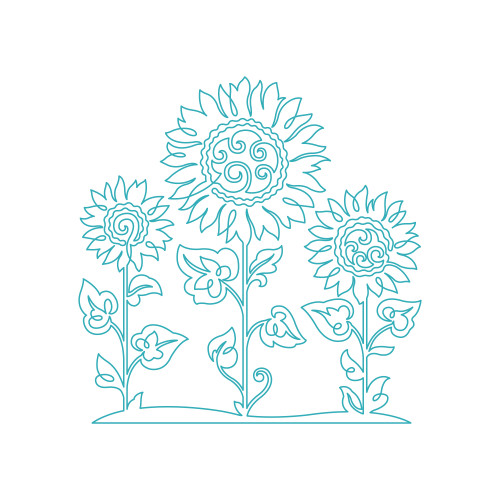 Sunflower Quilting Motif DIGITAL Sunflower Quilting Motif DIGITAL