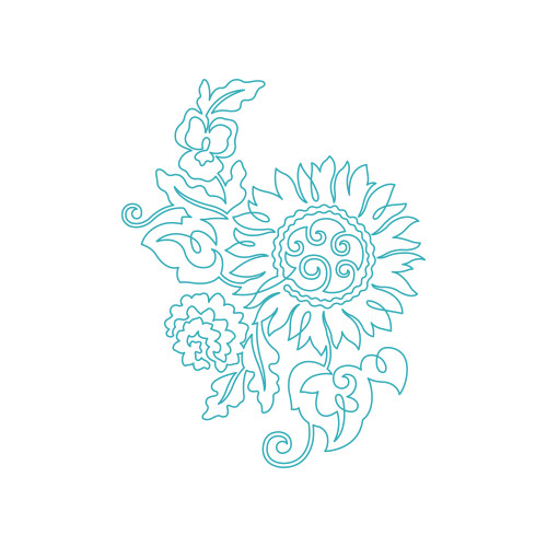 Floral Quilting Motif 1 DIGITAL Floral Quilting Motif 1 DIGITAL
