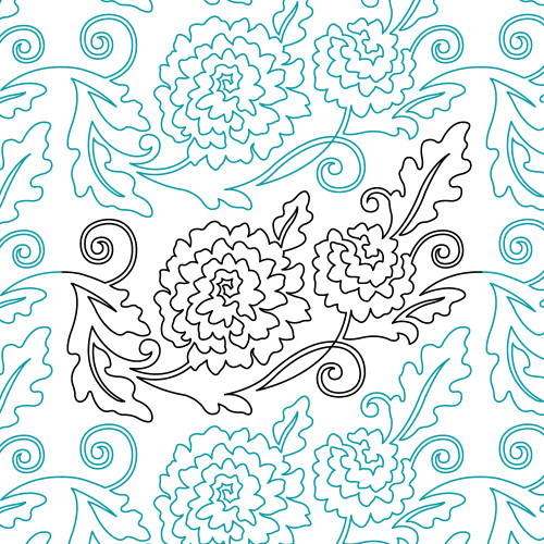 Mum Quilting Pantograph 1 DIGITAL Mum Quilting Pantograph 1 DIGITAL