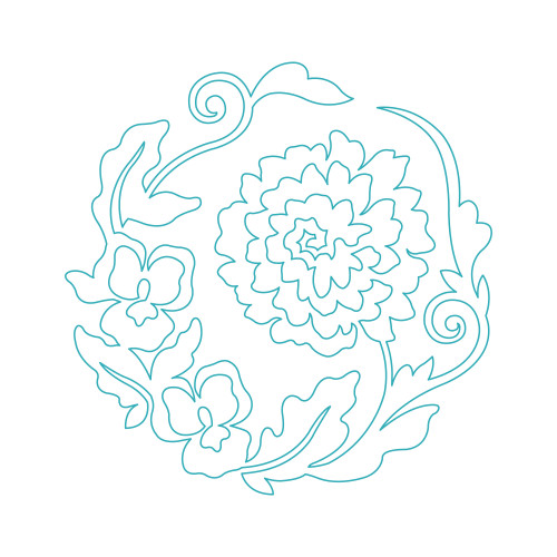 Floral Quilting Block 3 DIGITAL