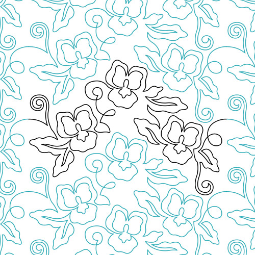 Pansies Quilting Pantograph DIGITAL Pansies Quilting Pantograph DIGITAL