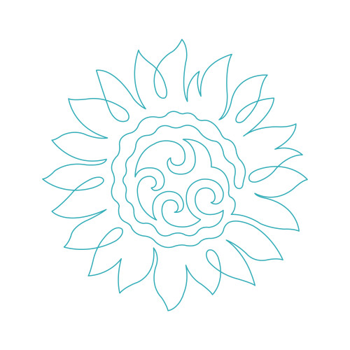 Sunflower Quilting Motif 3 DIGITAL Sunflower Quilting Motif 3 DIGITAL