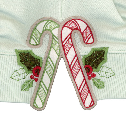 Split Seam Applique Candy Canes