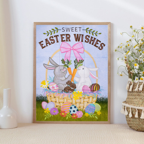 Sweet Easter Wishes Tiling Scene by Michael Zindell