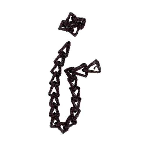 Chain Stitch Lowercase J