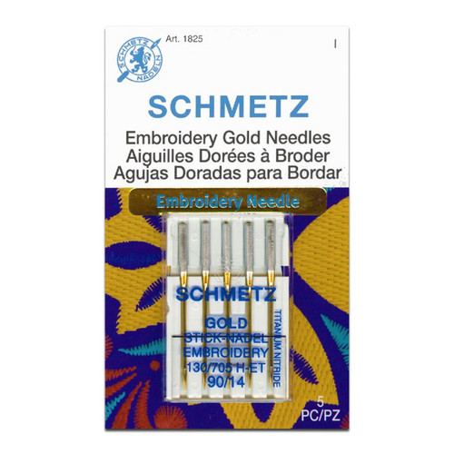 Schmetz Needles - Gold - Embroidery 90/14