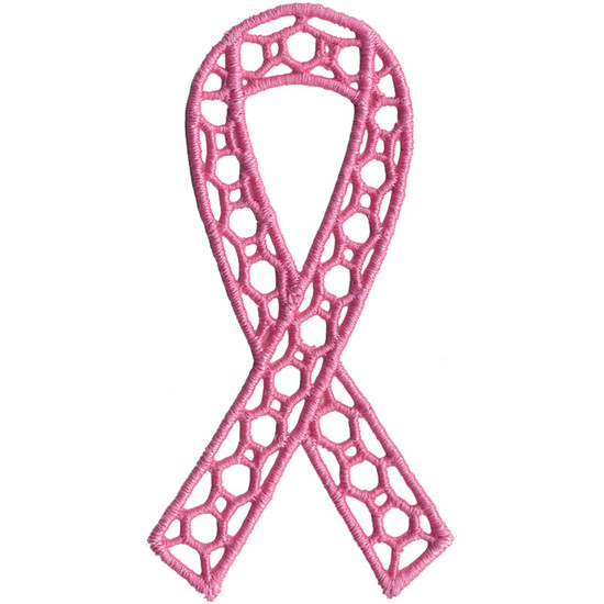 Breast Cancer Pink Ribbon Heart Embroidery Pattern | Cre8iveSkill