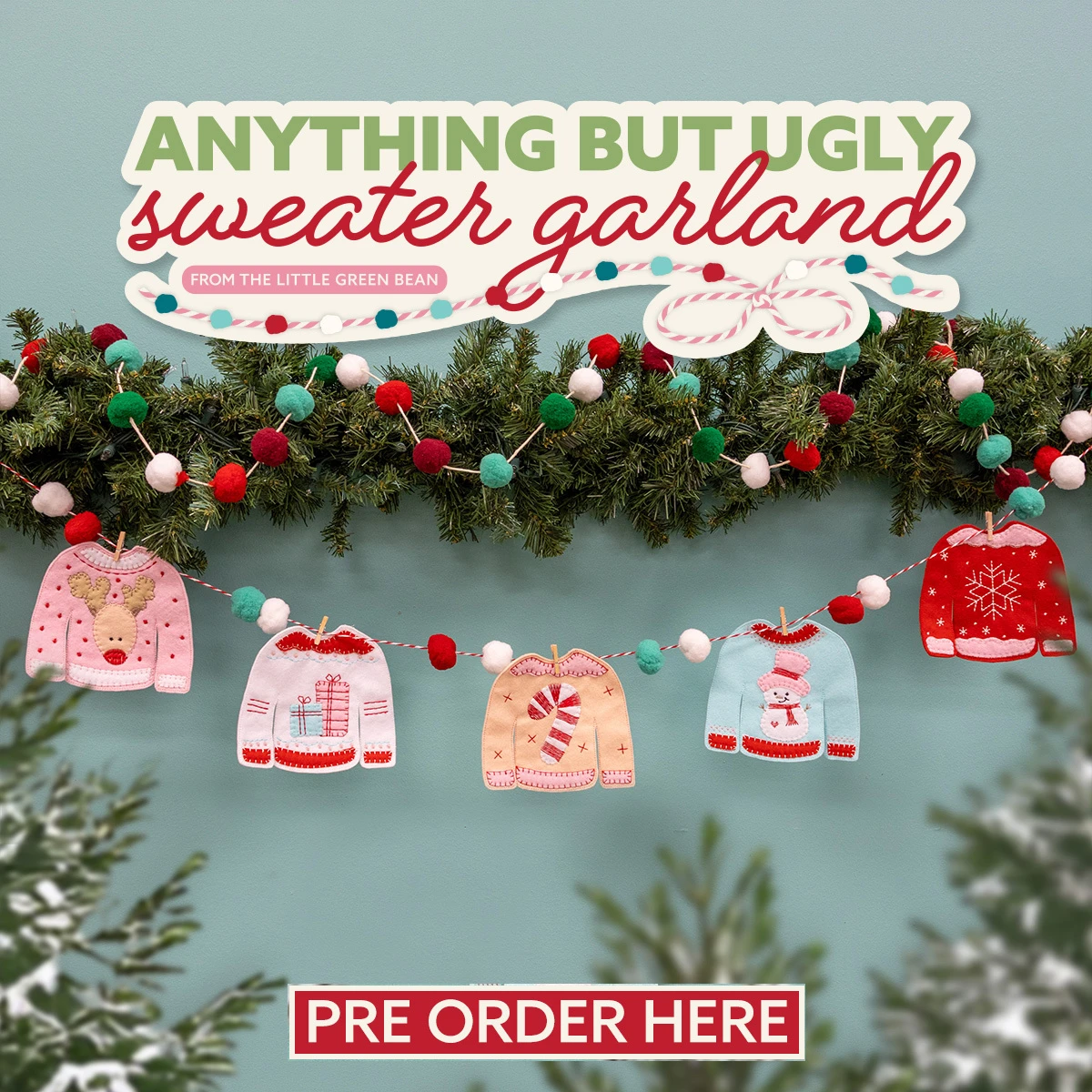 Anything But Ugly Christmas Sweater Garland