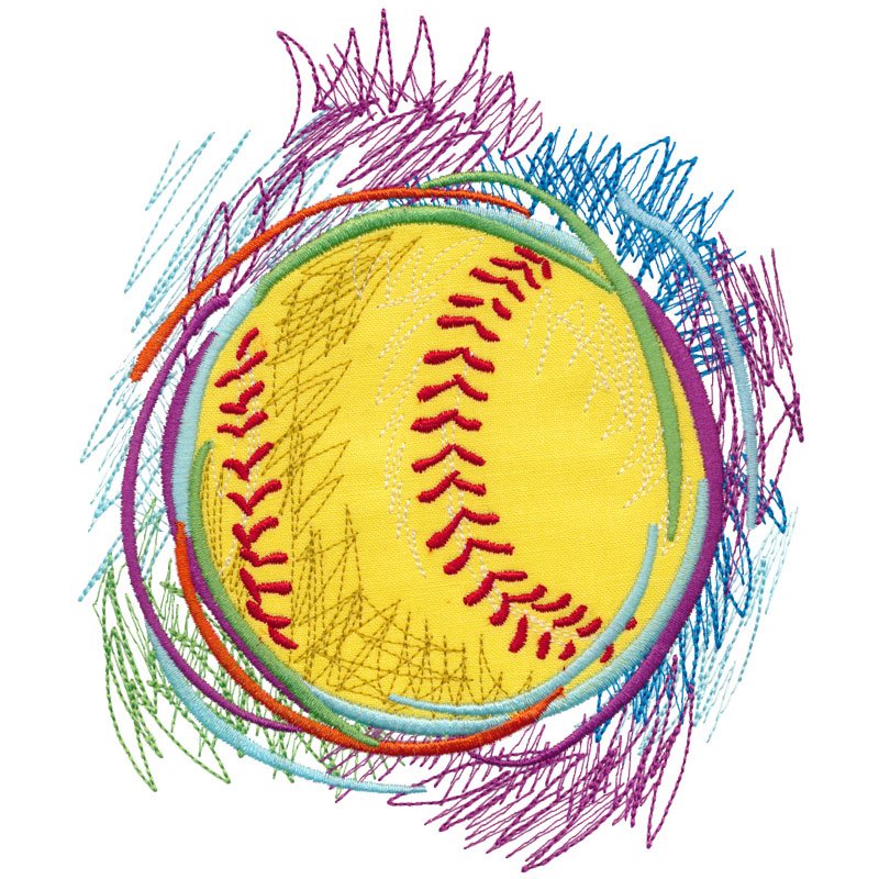 Softball Applique