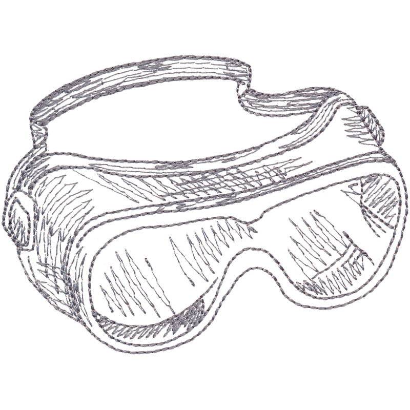 safety goggles drawing