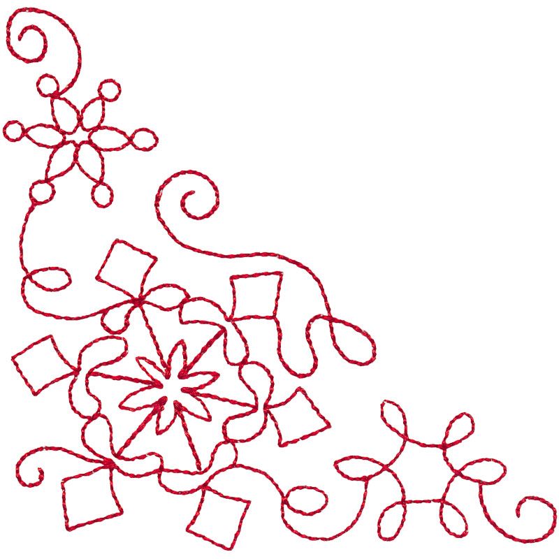 Snow Corner Design Snow Quilt Corner