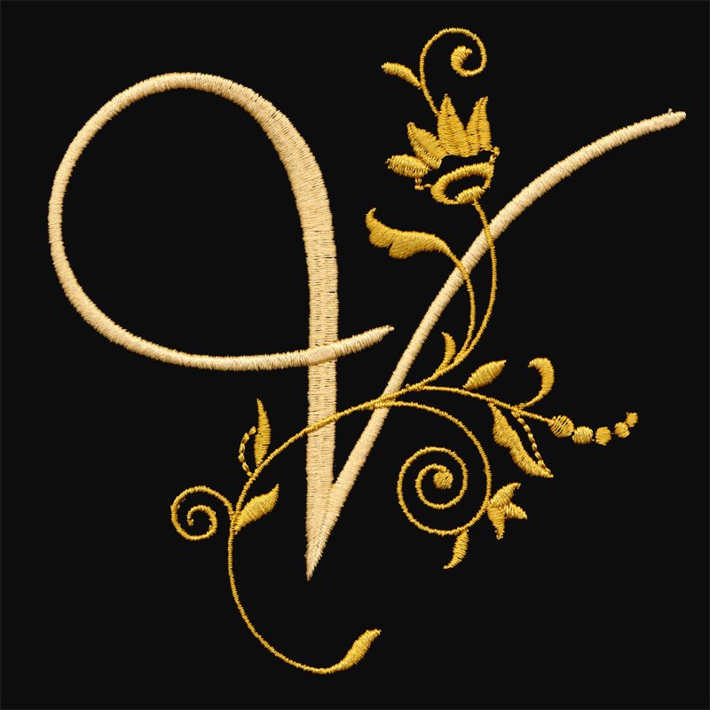 Floral Monogram V