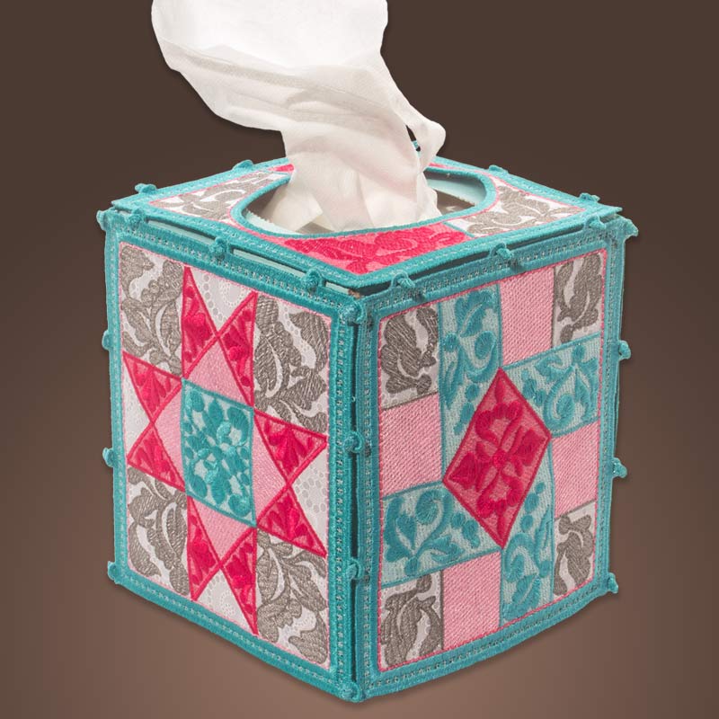 Freestanding Quilter's Tissue Box Cover