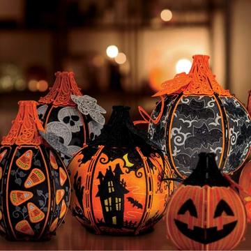 pumpkin★ Gamexcel 10'' Halloween Pumpkin, Jack O Lantern, Lighted