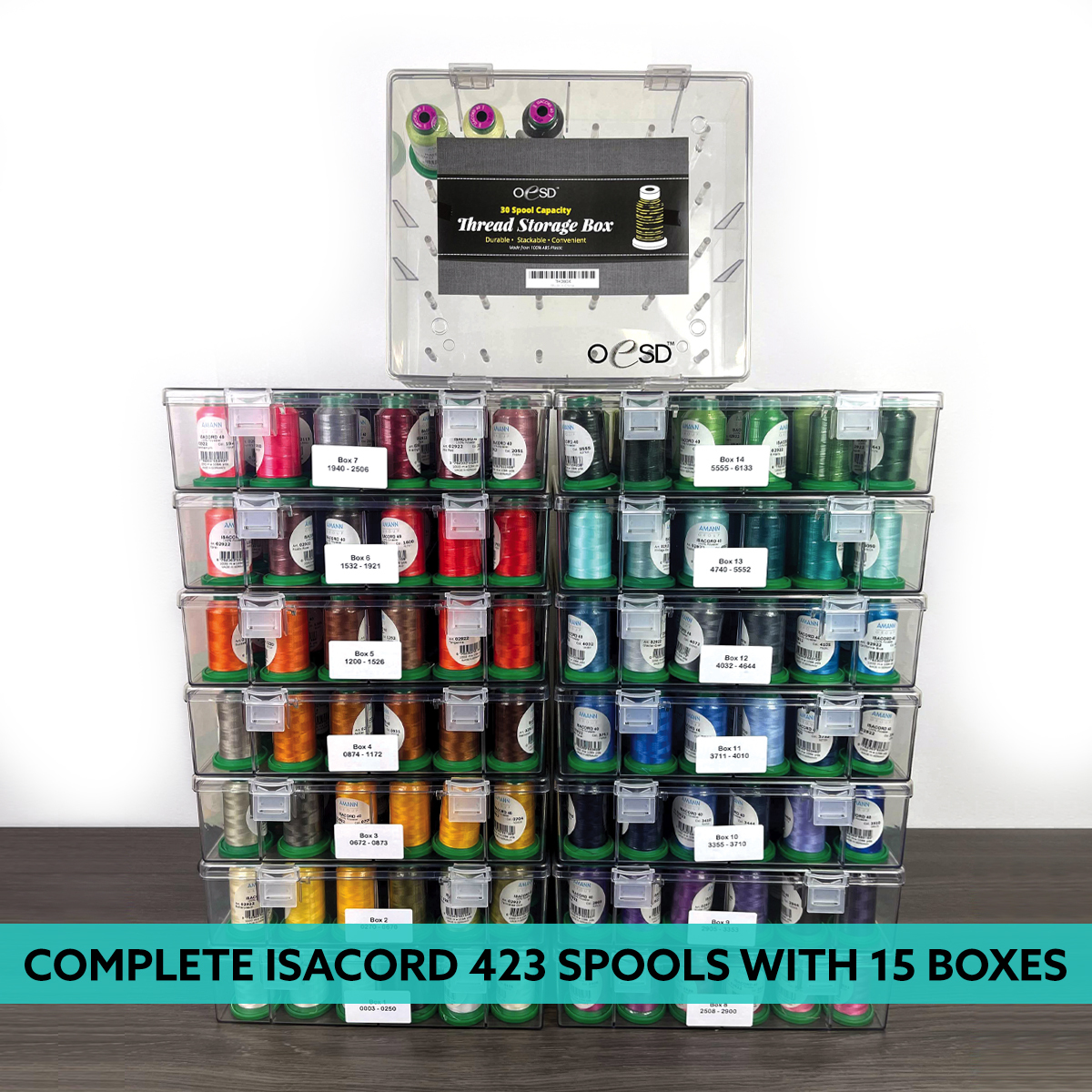 Isacord Thread Starter Set - 12 Beautiful Colors for Quilting –