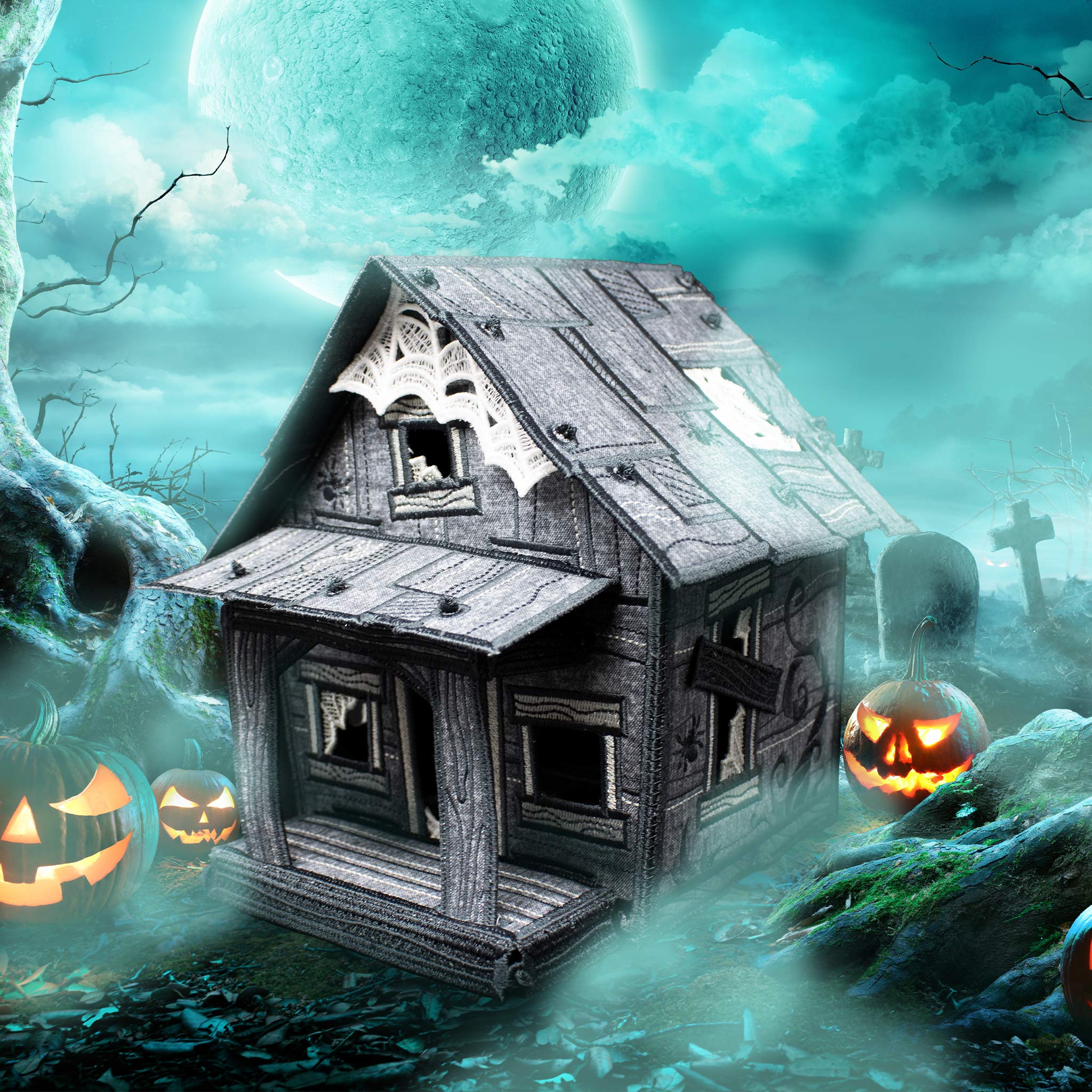 小物 HIDE & seek the spooky house shot grass Freestanding Spooky Shack