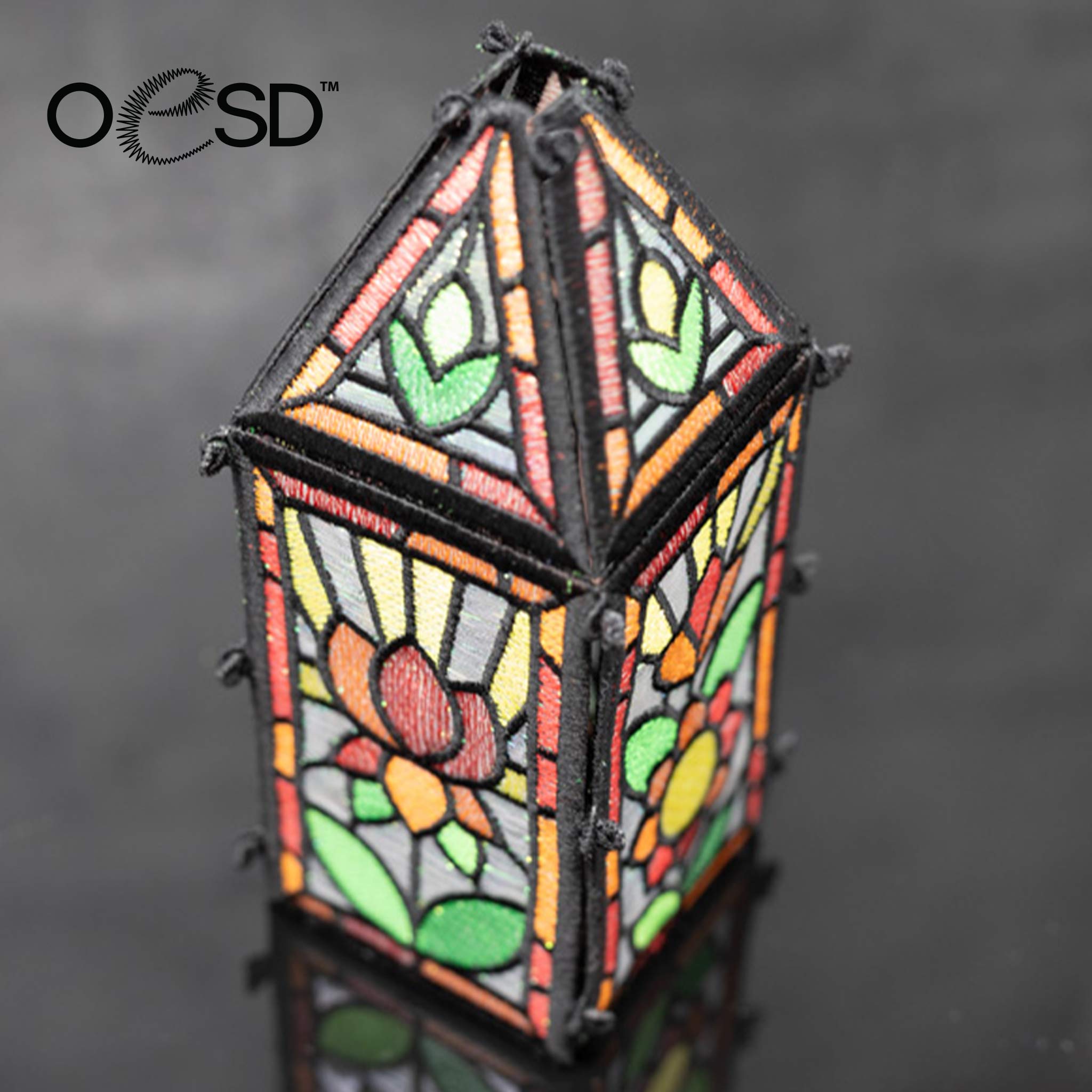 Stained Glass Folk Flowers