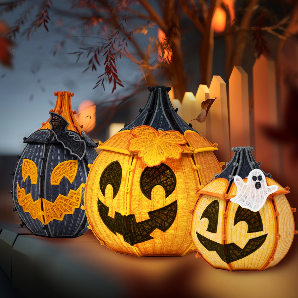 シンチレーター　ハロウィンed Freestanding Jack-O-Lantern Pumpkin Patch