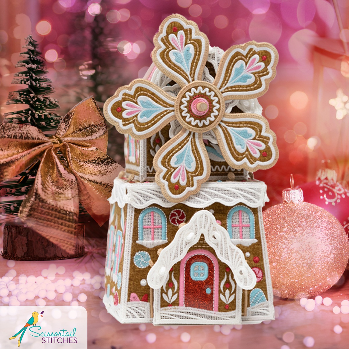 Freestanding Gingerbread Windmill