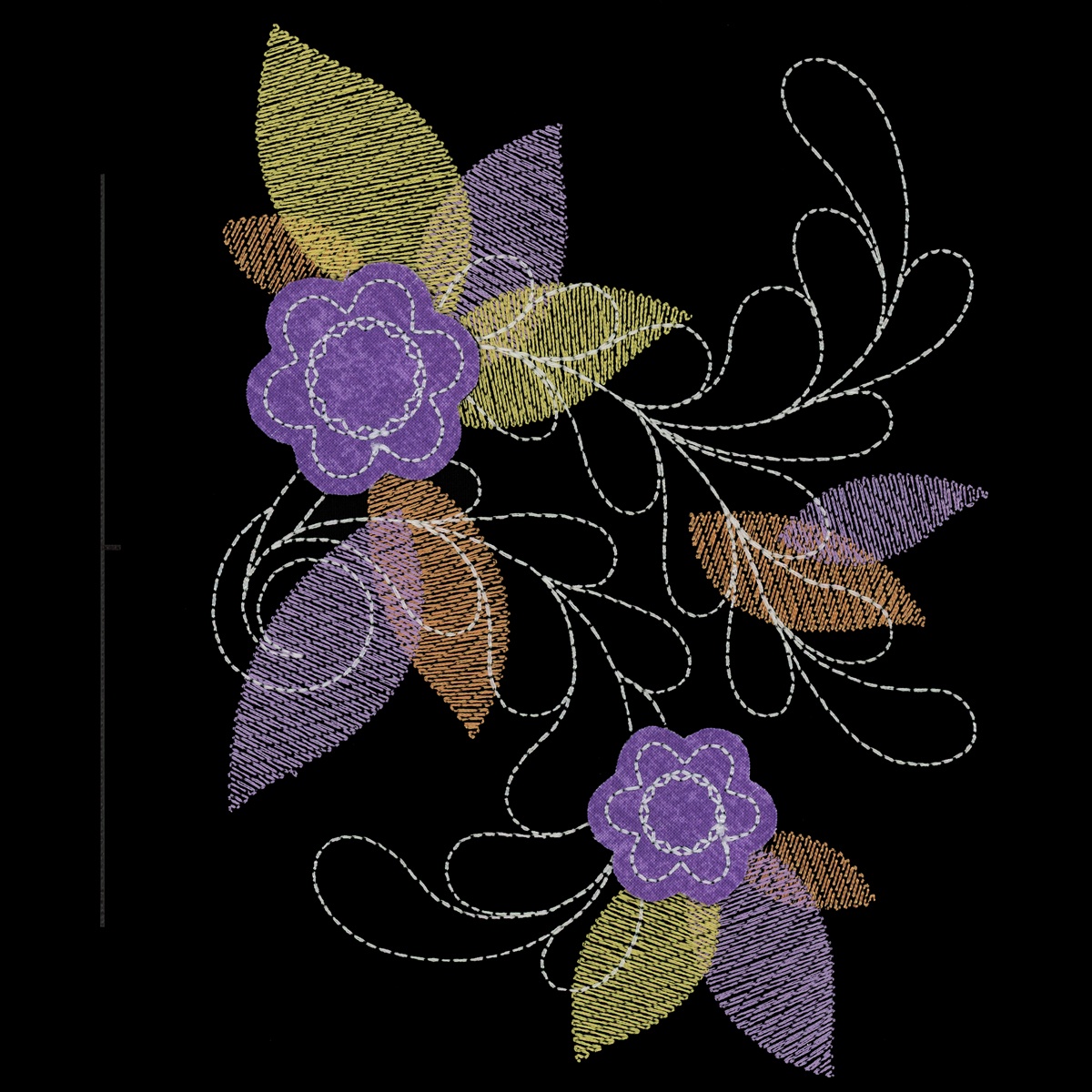 Floral 2 Applique Right