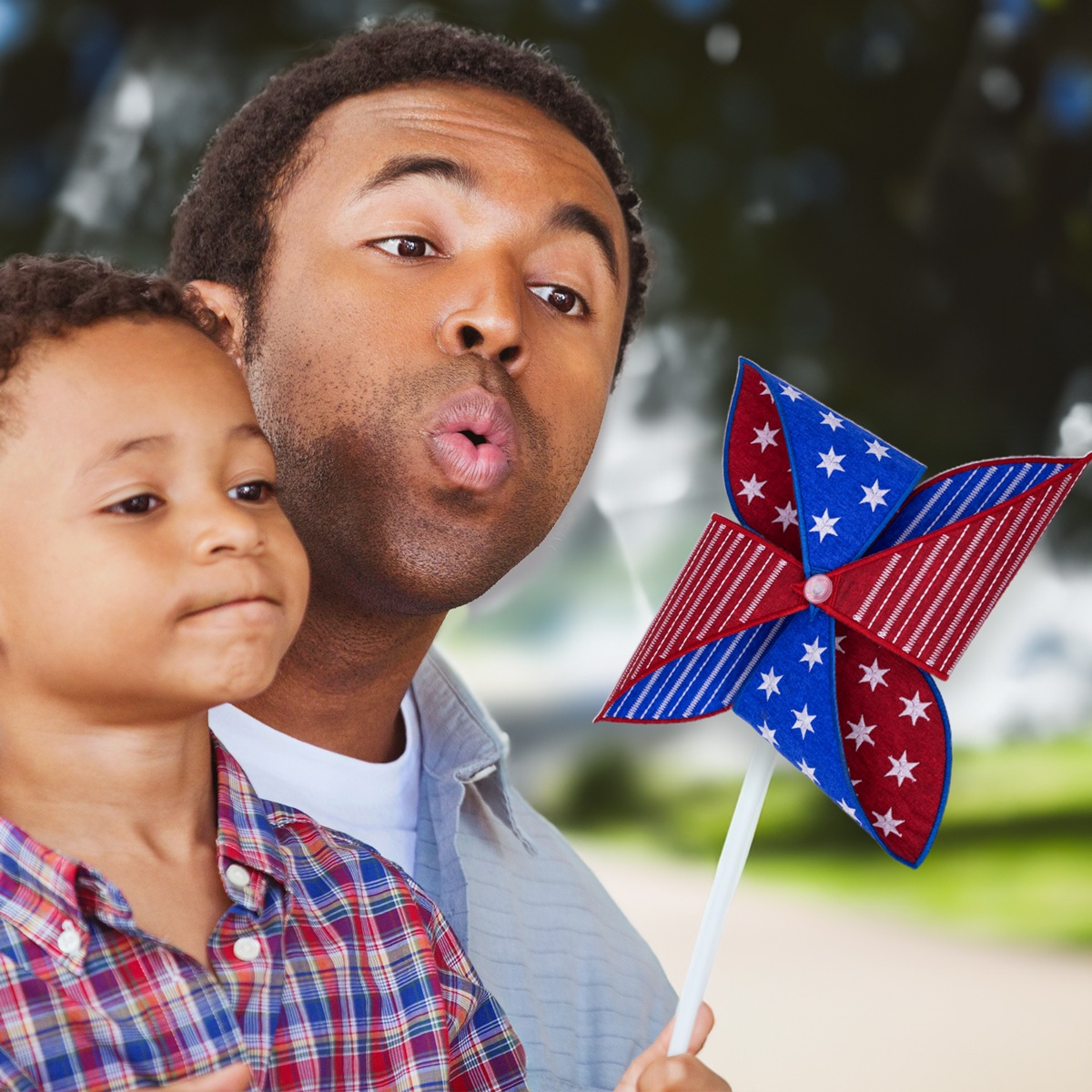 Freestanding Patriotic Pinwheel