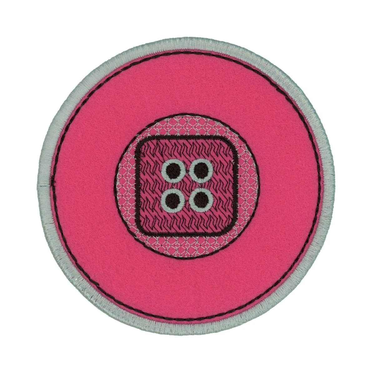 Pink Button Coaster Pink Felt Button Coaster
