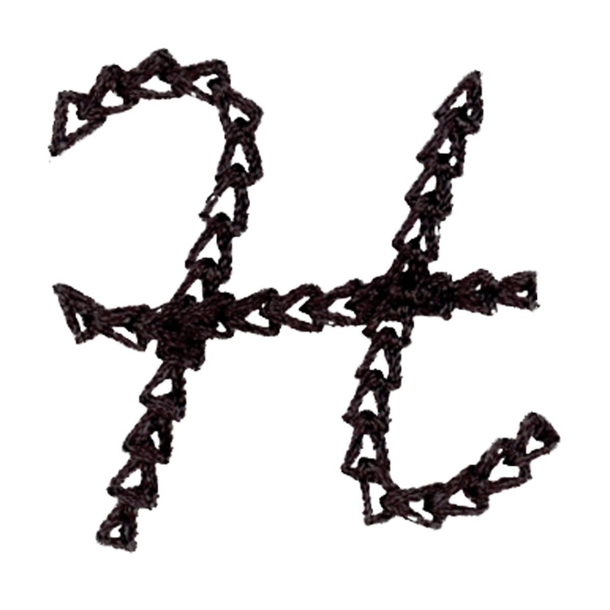 Chain Stitch Capital H